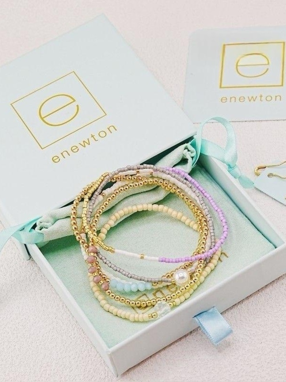 Enewton Pastel Beaded & Gold Accent Bracelet Set